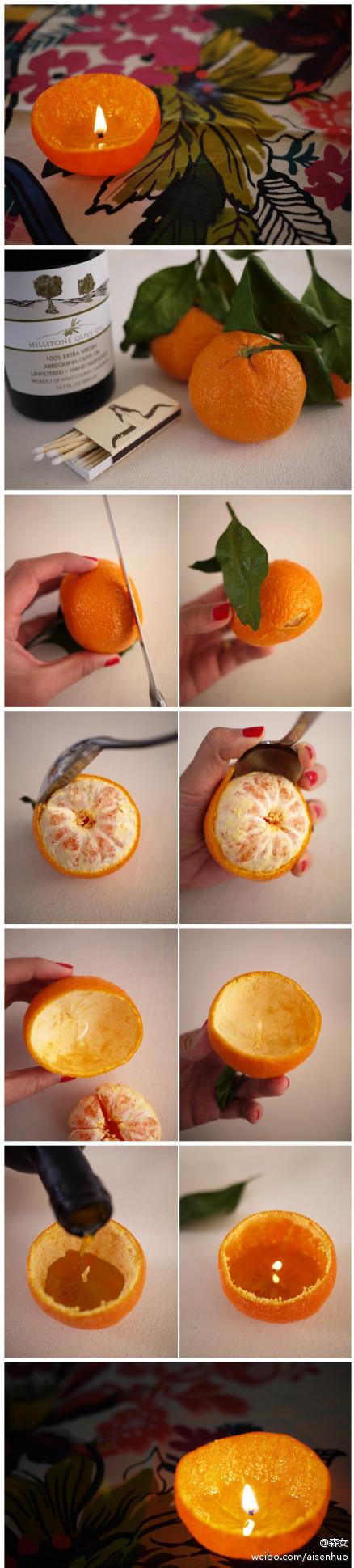 DIY柑橘灯