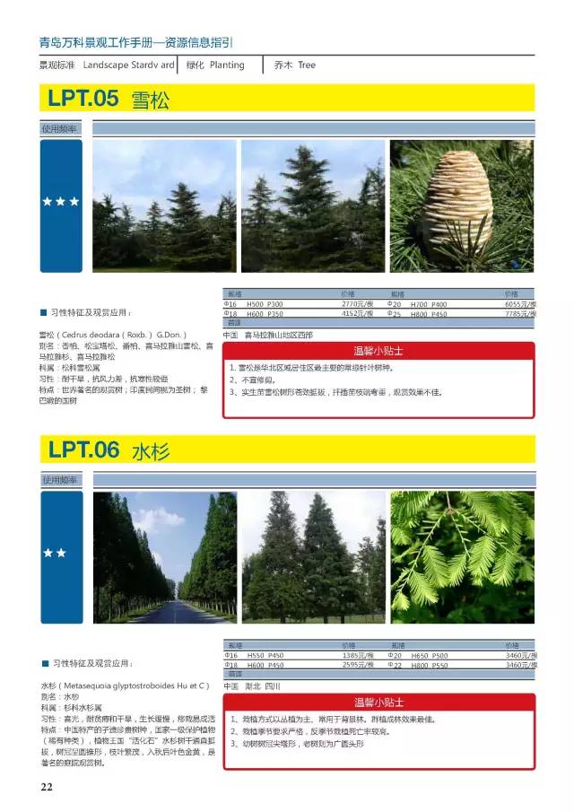 万科常用植物内部资料