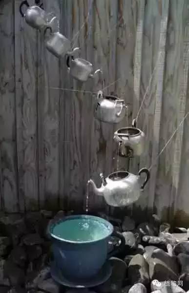 民间高手用锅碗瓢盆改造成的创意水景