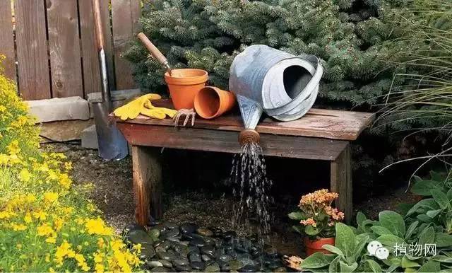 民间高手用锅碗瓢盆改造成的创意水景