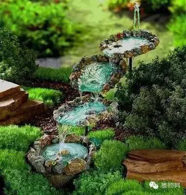 民间高手用锅碗瓢盆改造成的创意水景