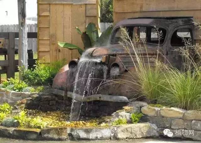 民间高手用锅碗瓢盆改造成的创意水景