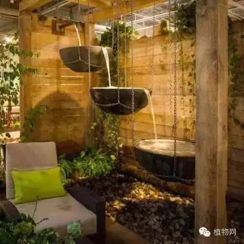 民间高手用锅碗瓢盆改造成的创意水景