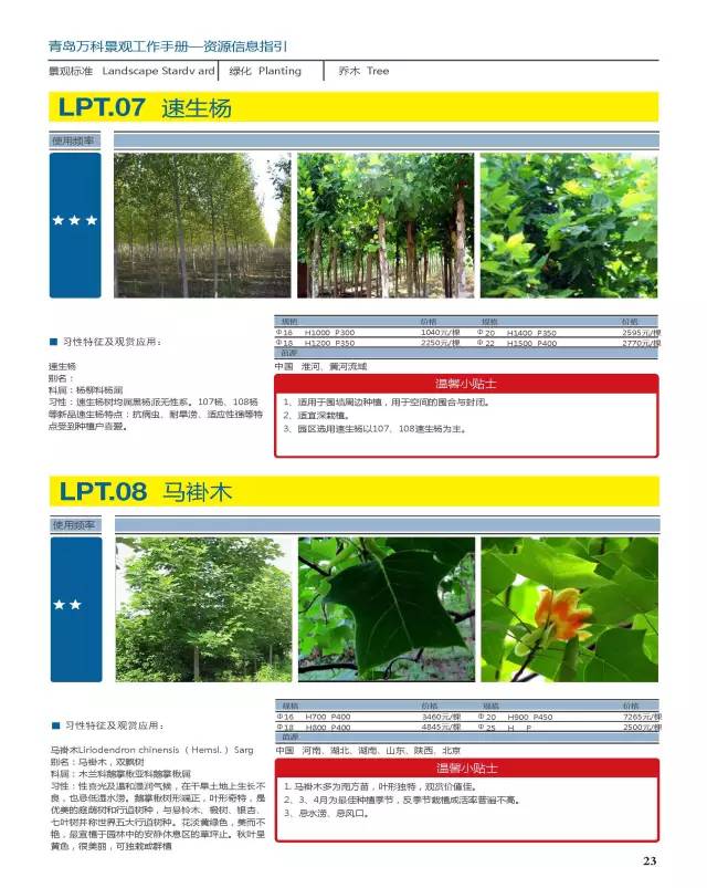万科常用植物内部资料