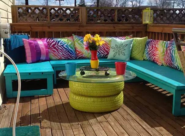 创意旧轮胎：华丽大变身