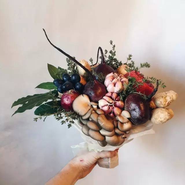 花艺 | 蔬菜水果花束，花前月下柴米油盐两不误