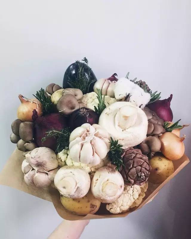 花艺 | 蔬菜水果花束，花前月下柴米油盐两不误