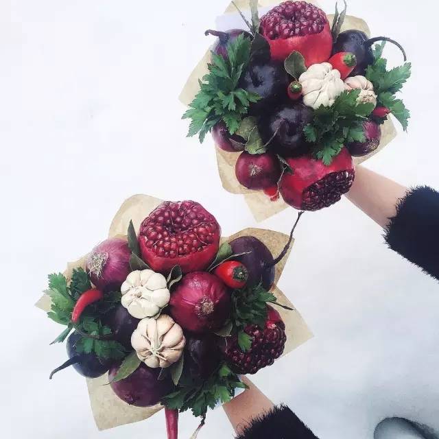 花艺 | 蔬菜水果花束，花前月下柴米油盐两不误