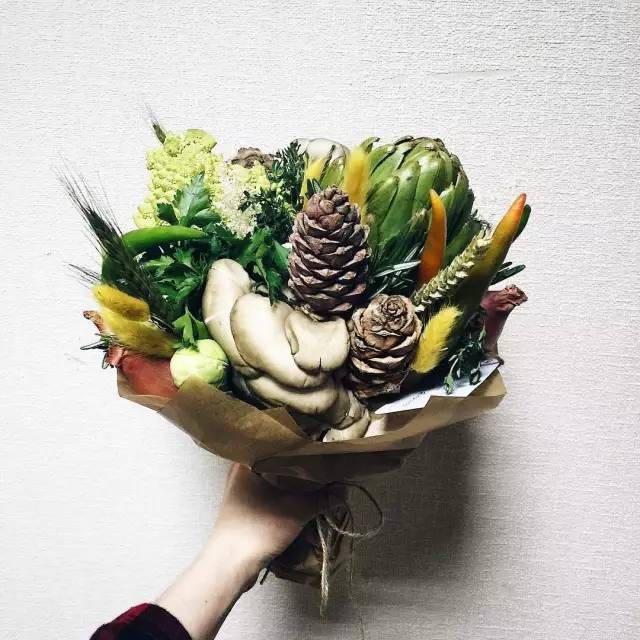 花艺 | 蔬菜水果花束，花前月下柴米油盐两不误