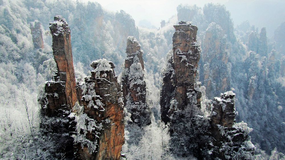 美丽的季节变化景观