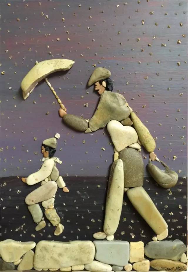 不用再买颜料了，随手捡块石头就能画画